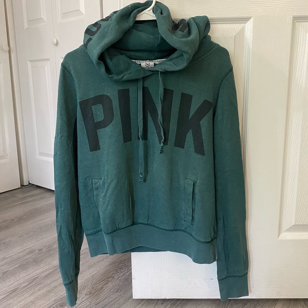 Victoria’s Secret PINK, size M, green sweatshirt